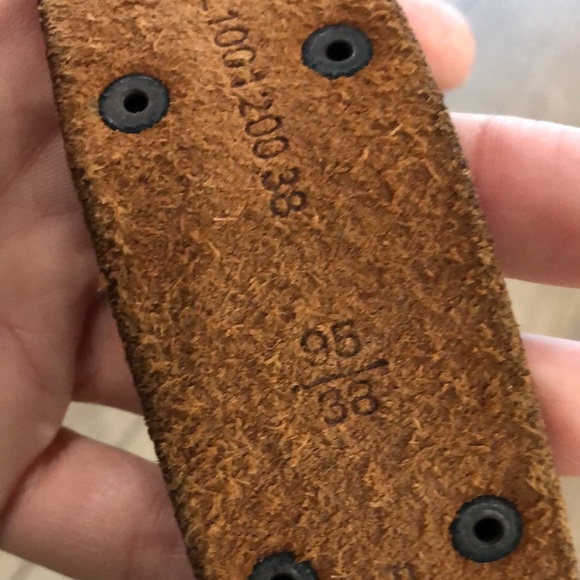 TRAILER Full Grain Studded Textured Leather Belt - Picture 4 of 10